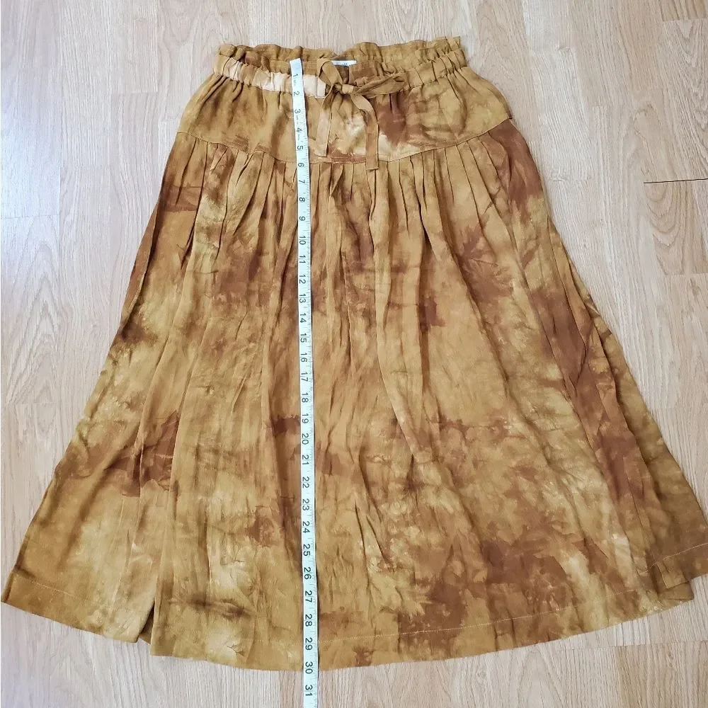 Madewell Tie-Front Paperbag Midi Skirt sz Sm